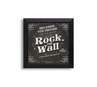 Rock On Wall - Cadre pour Disque Vinyle - Ouverture/Fermeture Facile - Noir - Encoche de suspension intégrée - Fabriqué en France