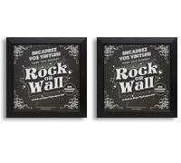 Rock on Wall - Cadre pour Disque Vinyle - Ouverture/Fermeture Facile - Noir - Encoche de suspension intégrée - Fabriqué en France (Lot de 2)