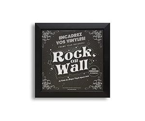 Rock On Wall - Cadre pour Disque Vinyle - Ouverture/Fermeture Facile - Noir - Encoche de suspension intégrée - Fabriqué en France