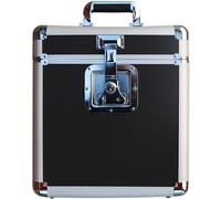 rock Flight case vinyle 25 LP – cadenassable, poignée transport – Noir