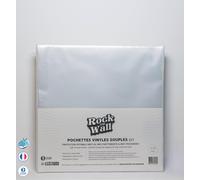 Rock On Wall - Pochettes Souples Transparentes pour disques vinyles 33T/12" - Lot de 40 - Plastique recyclé - Protection optimale
