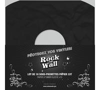 Rock on wall Sous-pochette papier 33T noir (lot de 10) - Pochettes vinyle