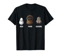 Rock Paper Ciseaux à Main Motif Patte d'animal T-Shirt