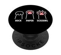Rock Paper Ciseaux à Main Motif Pattes de Chat PopSockets PopGrip Adhésif