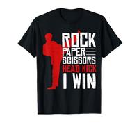 Rock Paper Ciseaux Head Kick I Win Arts Martiaux Taekwondo T-Shirt