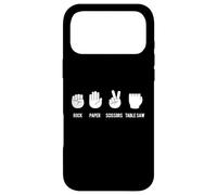 Rock Paper Ciseaux scie à Table - Menuisier Coque pour iPhone 17 Pro Max
