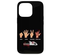 Rock Paper Ciseaux Tronçonneuse Bois Forestier Humour Coque pour iPhone 13 Pro