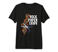Rock Paper Crispr DNA Biologiste Génie génétique Science T-Shirt Haut de Gamme