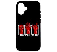 Rock Paper Heavy Metal Funny Rock Music Fan Band Musician Coque pour iPhone 16