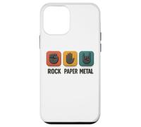Rock Paper Metal - Plaque humoristique en forme de main - Jeu de musique rock Coque pour iPhone 12 mini