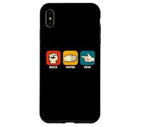 Rock Paper Pew Funny Gun Hunting, 2e amendement Coque pour iPhone XS Max