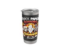 Rock Paper Scissors Champion Jeu amusant à main Gobelet isotherme en acier inoxydable double paroi
