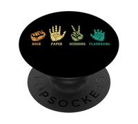 Rock Paper Scissors Flashbang Funny Gamer Gaming Meme Cadeau PopSockets PopGrip Adhésif