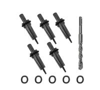 Rock Pierre Splitter Cales de fendage pierre | Foret à cale séparateur de roche for outils de fendage de pierre robustes(18mm Drill Bit Set)
