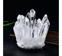Rock Quartz Raw Crystal Cluster Geode Stone, Crystals Druzy for Home Decor,White,400~500g