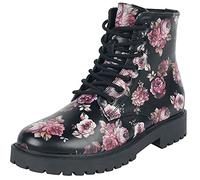 Rock Rebel by EMP Femme Bottes noires avec imprimé floral sur toute la botte EU41