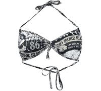 Rock Rebel by EMP Femme Haut de Bikini Noir Mix and Match avec imprimé All-Rebel Rock S