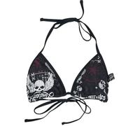 Rock Rebel by EMP Femme Haut de Bikini Triangle Noir Mix and Match avec Coussinets Amovibles M