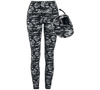 Rock Rebel by EMP Femme Leggings Camo Gris avec Poches latérales XS
