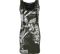 Rock Rebel by EMP Femme Robe Courte Olive avec imprimés détaillés Rock Rebel et Divers Patchs S