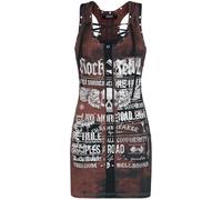 Rock Rebel by EMP Femme Robe Noire-Brune avec imprimé Rocky S