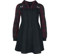 Rock Rebel by EMP Femme Robe Noire/Rouge avec laçage L