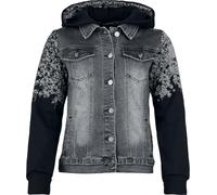 Rock Rebel by EMP Femme Sweat à Capuche Noir à Poches latérales XXL