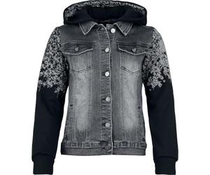 Rock Rebel by EMP Femme Sweat à Capuche Noir à Poches latérales XXL