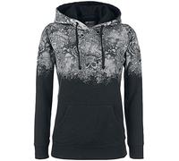 Rock Rebel by EMP Femme Sweat à Capuche Noir avec Impression tête de Mort XXL