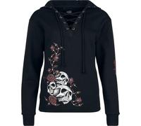 Rock Rebel by EMP Femme Sweat à Capuche Noir avec laçage XXL