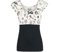 Rock Rebel by EMP Femme T-Shirt Noir et Blanc avec imprimé M