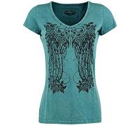 Rock Rebel by EMP Femme T-Shirt Rocky Bleu M