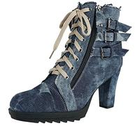 Rock Rebel by EMP Femme Talons hauts en denim bleu EU37