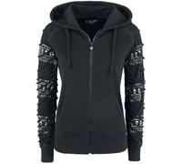 Rock Rebel by EMP Femme Veste à capuche noire avec découpes