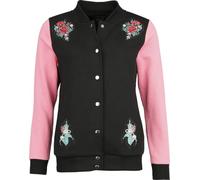 Rock Rebel by EMP Femme veste collège noire/rose avec bordures côtelées XL