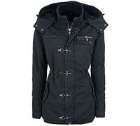 Rock Rebel by EMP Femme Veste d'hiver noire avec rivets M