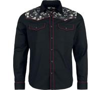 Rock Rebel by EMP Homme Chemise Noire à Manches Longues avec étiquette siglée XL