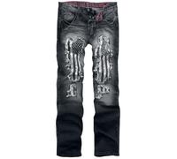 Rock Rebel by EMP Homme Jean Bleu foncé à l'aspect usé W29L32