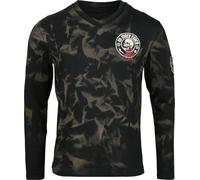 Rock Rebel by EMP Homme Noir T-Shirt à Manches Longues avec Front/Backprint et Patch sur Le Bras M
