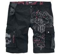 Rock Rebel by EMP Homme Short Noir avec imprimé Rocky 4XL