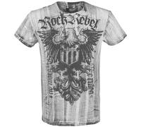 Rock Rebel by EMP Homme T-Shirt Blanc avec imprimé M