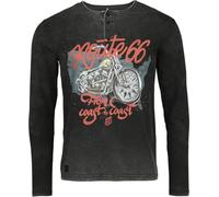 Rock Rebel by EMP Homme T-Shirt Noir à Manches Longues avec Grande Impression sur Le Devant XL