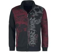 Sweat-shirt de Rock Rebel by EMP - Veste en Sweat avec Imprimés Rock Rebel - S à XXL - pour Homme - rouge/noir S