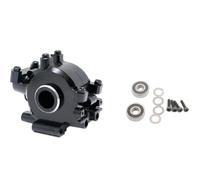 Rock Rey 1/10 échelle RC Parties de Mise à Niveau de la Voiture en métal Boîte de Vitesses en métal Boîte de la cloison Compatible avec Les véhicules du modèle télécommandé(Black)