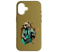 Rock & Roll Bear Jouant de la Guitare Coque pour iPhone 16