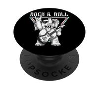 Rock & Roll Éléphant avec Plaisir de Guitare PopSockets PopGrip Adhésif