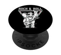 Rock & Roll Elephant Guitare Cool Vibes PopSockets PopGrip Adhésif