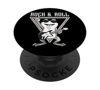 Rock & Roll Grenouille avec Motif Guitare PopSockets PopGrip Adhésif