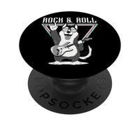 Rock & Roll Guitare Cool Dog PopSockets PopGrip Adhésif