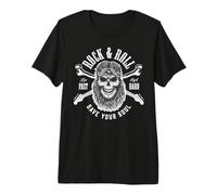 Rock & Roll Live Fast Save Your Soul Hard Rocker Concert T-Shirt Haut de Gamme